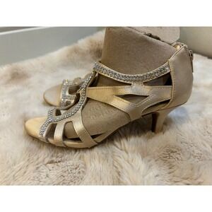 Rhinestone Embellished Heels Strappy Gladiator Sandals